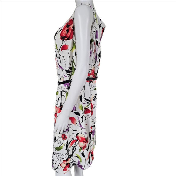 Alyx Woman Belted Floral Fit & Flare Midi Dress Size 16 - Picture 10 of 13